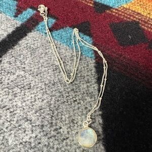 Moonstone Pendant on satellite chain